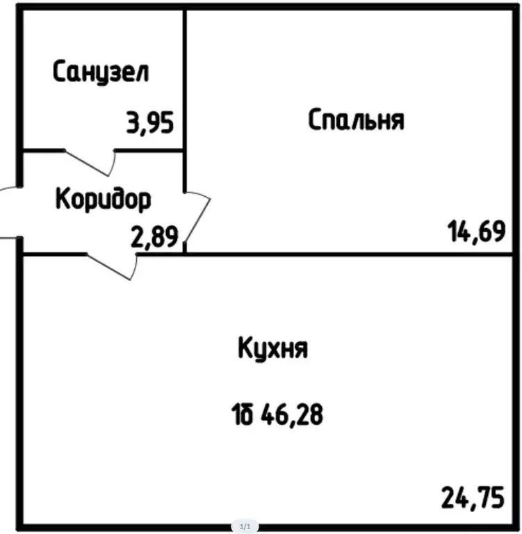 Продаётся 1-к квартира, 47.2 м - Фото 0