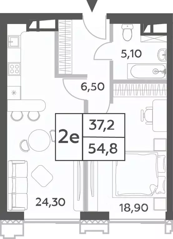 2-к кв. Москва просп. Генерала Дорохова, вл1к2 (54.8 м) - Фото 0