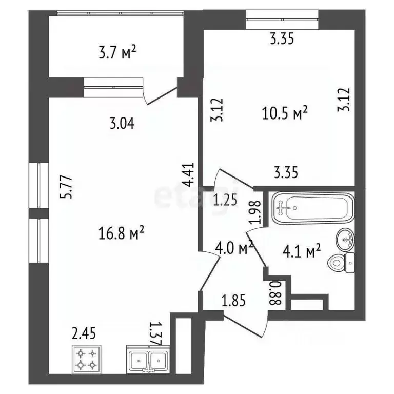 1-к кв. Санкт-Петербург Светлановский просп., 14к1 (35.4 м) - Фото 0