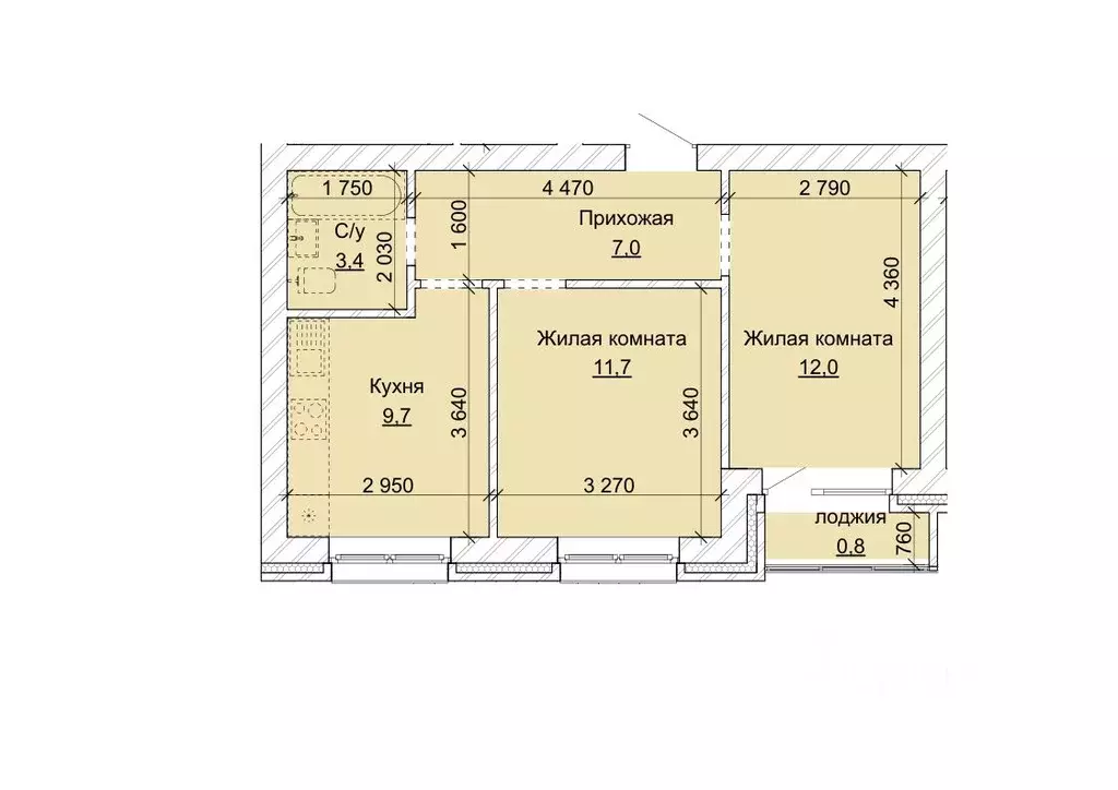 2-к кв. Алтайский край, Барнаул ул. Анатолия (44.6 м) - Фото 1