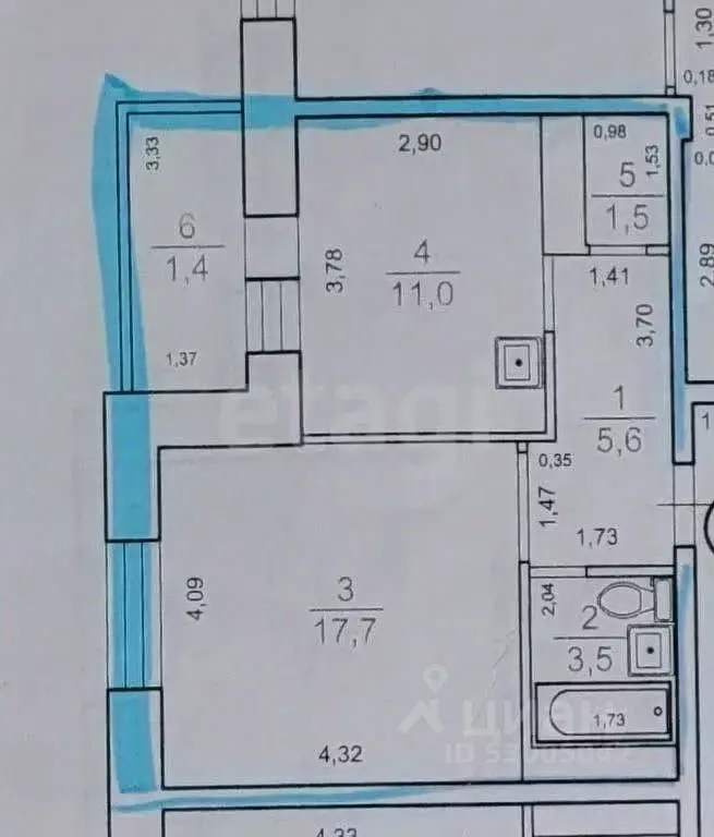 1-к кв. Забайкальский край, Чита ул. Генерала Белика, 5 (39.3 м) - Фото 2