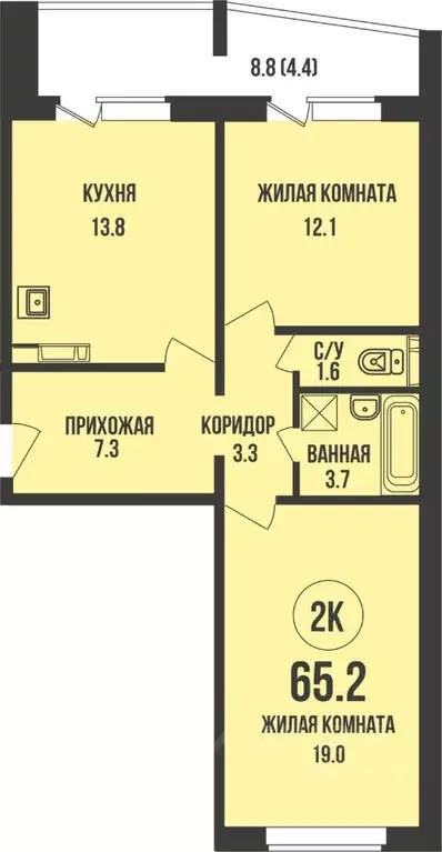 2-к кв. Новосибирская область, Новосибирск ул. Имени генерал-майора ... - Фото 0