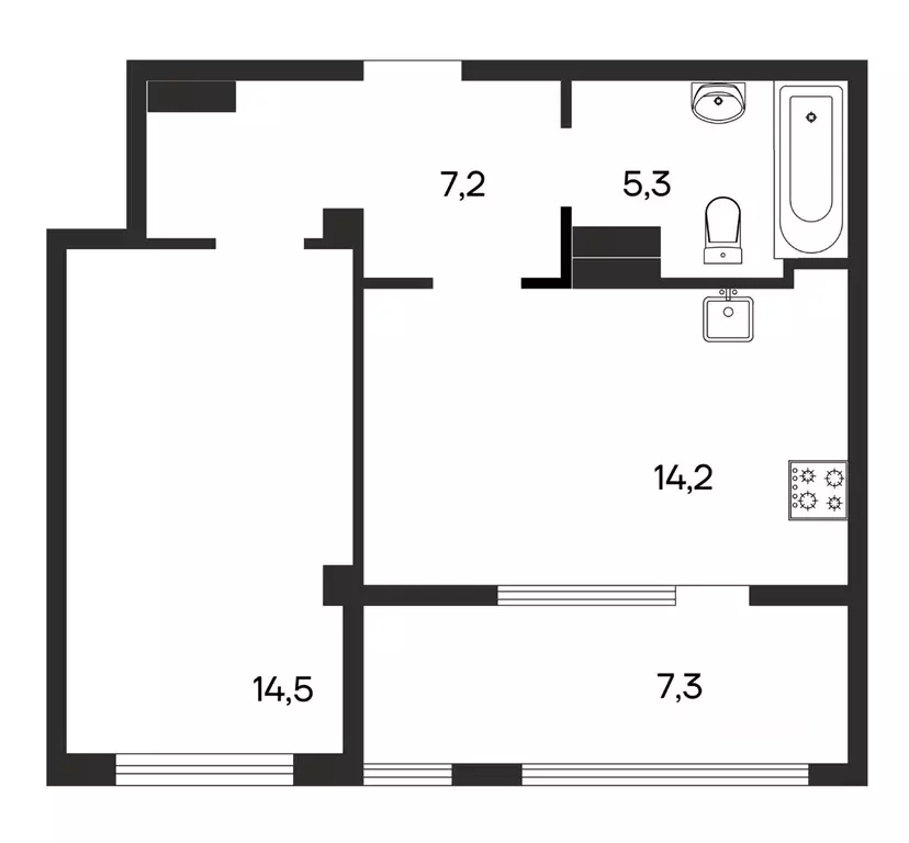 1-к кв. Крым, Бахчисарай ул. Мира, 22 (48.5 м) - Фото 0
