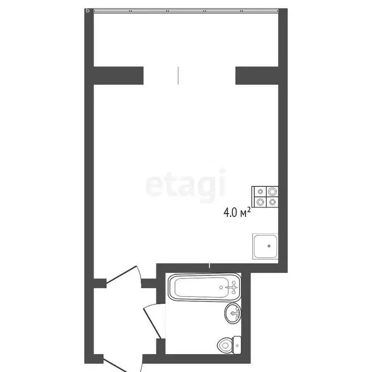 Квартира-студия: Тюмень, улица 30 лет Победы, 81 (12.6 м) - Фото 1