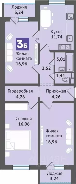 3-к кв. Марий Эл, Медведево городское поселение, Медведево пгт ул. ... - Фото 1