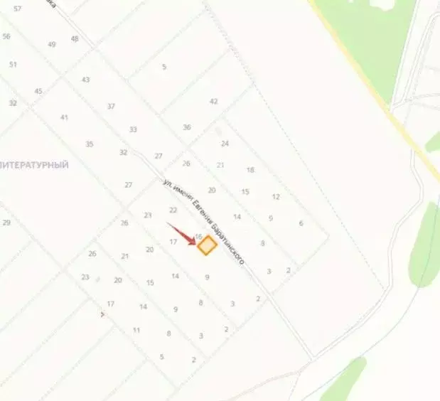 Участок в Тамбовская область, Тамбов ул. Имени Евгения Баратынского, ... - Фото 2