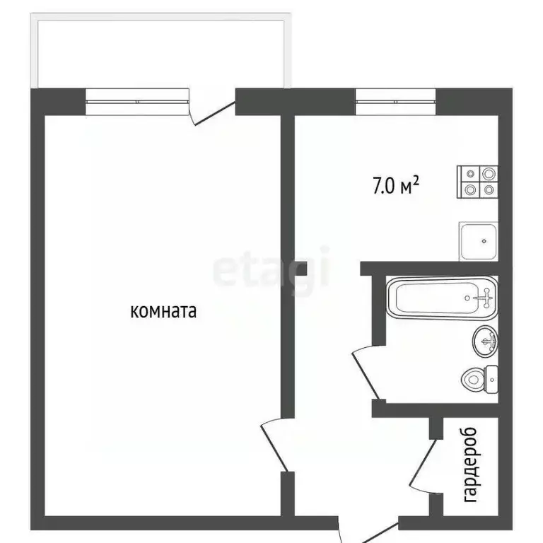 1-к кв. Владимирская область, Муром Кооперативный проезд, 2 (32.4 м) - Фото 0