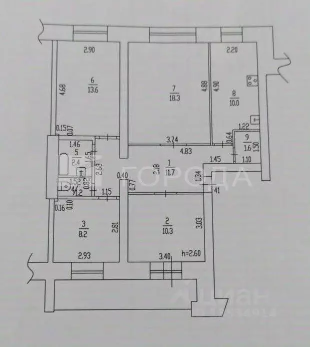 3-к кв. Алтайский край, Барнаул Главная ул., 3 (77.0 м) - Фото 2