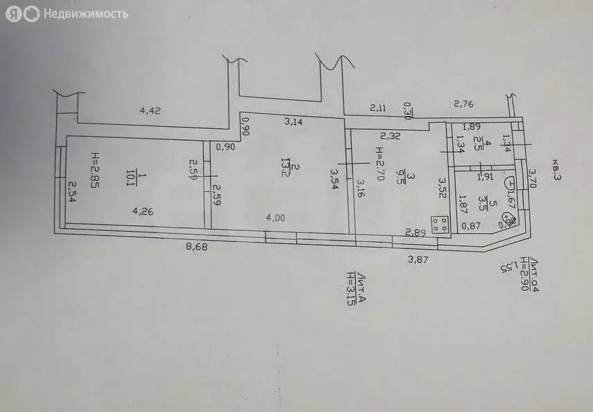 2-комнатная квартира: Темрюк, Октябрьская улица, 37 (38.8 м) - Фото 1