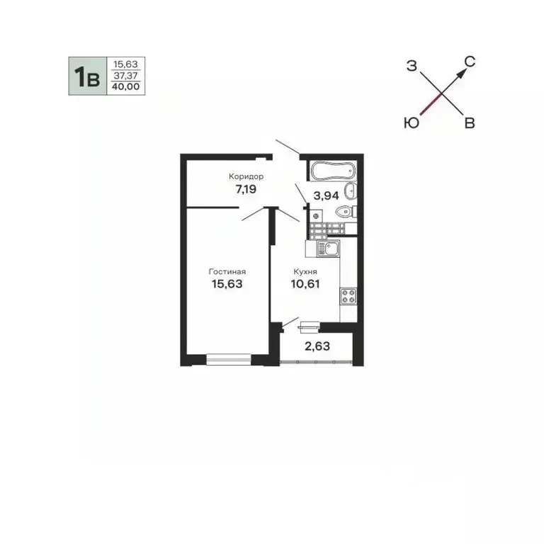 1-к кв. Свердловская область, Екатеринбург ул. Очеретина, 16 (40.0 м) - Фото 0