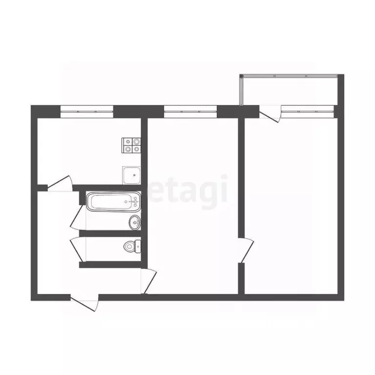 2-к кв. Мордовия, Саранск бул. Эрьзи, 4 (47.3 м) - Фото 1