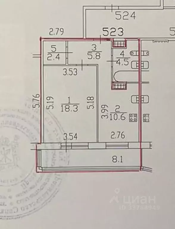 1-к кв. Санкт-Петербург Выборгское ш., 27к3 (41.6 м) - Фото 2