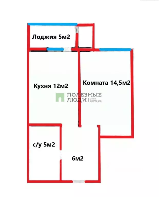 1-к кв. Краснодарский край, Новороссийск ул. Хворостянского, 27 (43.0 ... - Фото 1