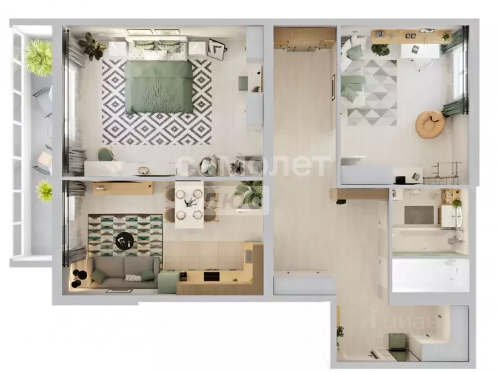 2-к кв. Амурская область, Благовещенский район, с. Чигири ул. ... - Фото 2