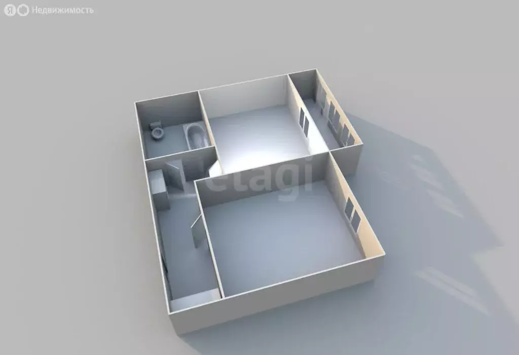 1-комнатная квартира: Южно-Сахалинск, улица имени Н.Г. Смирнова, 9 ... - Фото 1