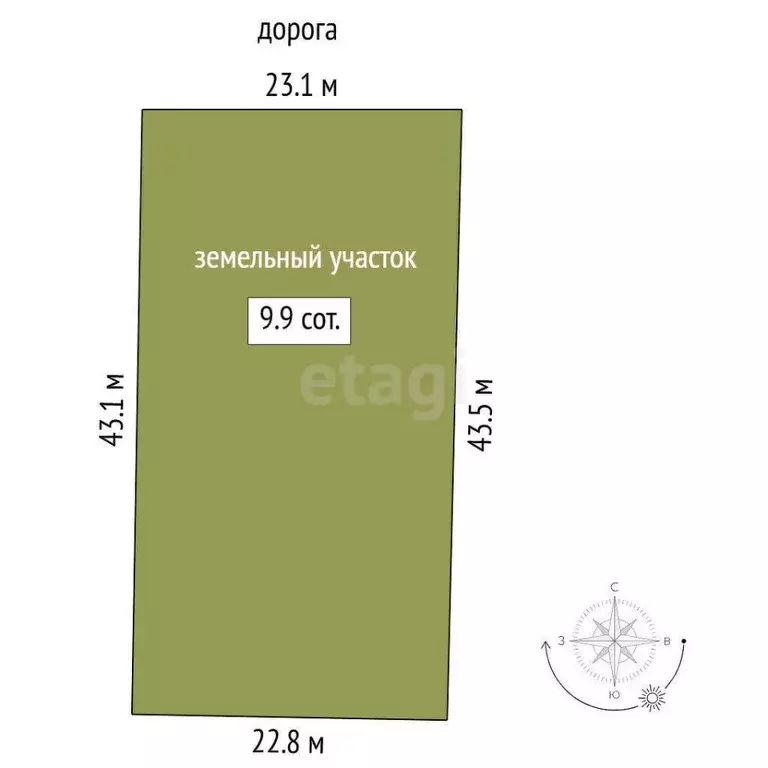 Участок в Тюменская область, Тюмень Большое Царево-1 СНТ,  (9.9 сот.) - Фото 1