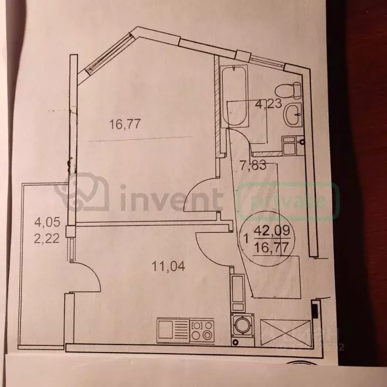 1-к кв. Калининградская область, Светлогорск Олимпийский бул., 4 (44.0 ... - Фото 2
