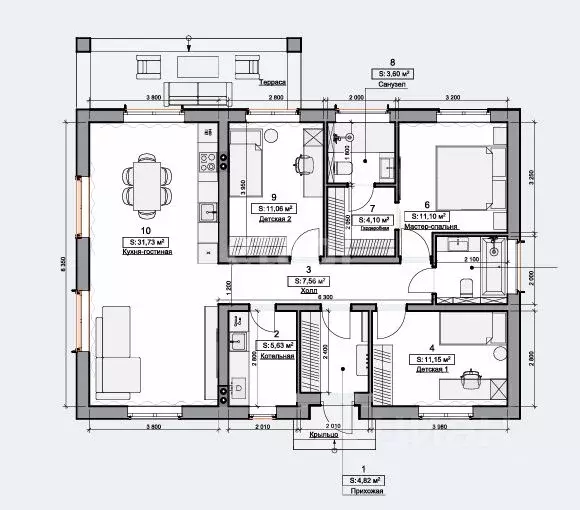 Дом в Курская область, Курск ул. Ракитная (90 м) - Фото 2