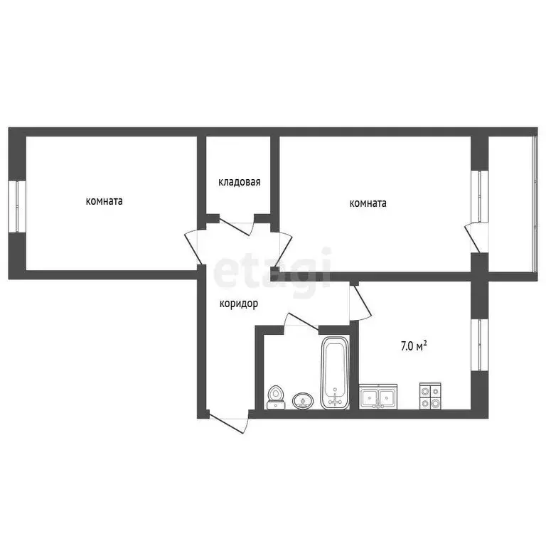 2-комнатная квартира: Муром, улица Лаврентьева, 43 (46.3 м) - Фото 0