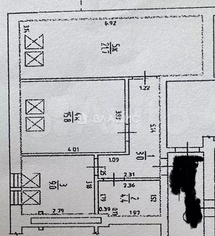 2-к. квартира, 58,9 м, 4/5 эт. - Фото 0