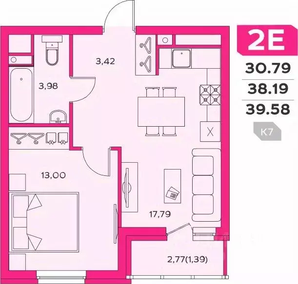 2-к кв. Пензенская область, Пенза ул. Щербакова, 87 (39.6 м) - Фото 0