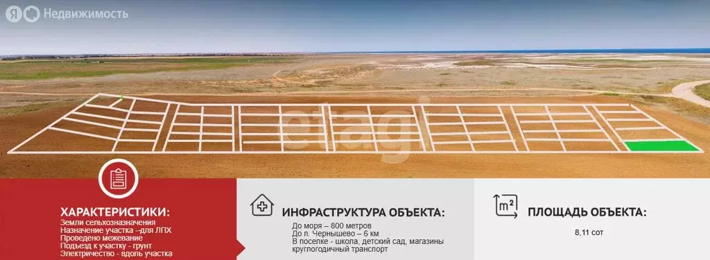 Участок в Раздольненский район, Чернышевское сельское поселение, село ... - Фото 2