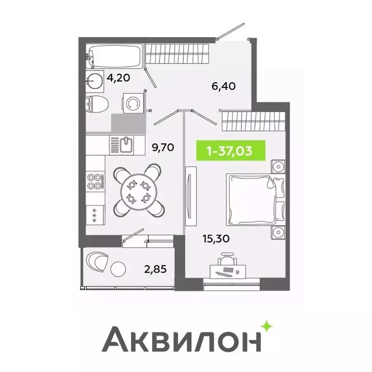 1-к кв. Ленинградская область, Всеволожский район, Заневское городское ... - Фото 1