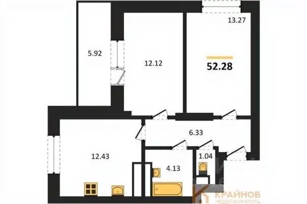 2-к кв. Воронежская область, Воронеж Транспортная ул., 58 (52.28 м) - Фото 0