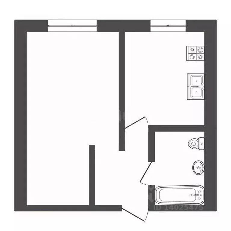 1-к кв. Владимирская область, Ковров ул. Зои Космодемьянской, 28 (28.3 ... - Фото 1