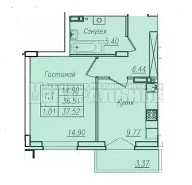 1-комнатная квартира: Смоленск, улица Александра Степанова, 12 (40 м) - Фото 0