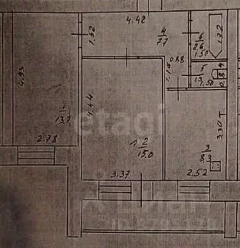 2-к кв. Татарстан, Казань ул. Железнодорожников, 19а (48.6 м) - Фото 1
