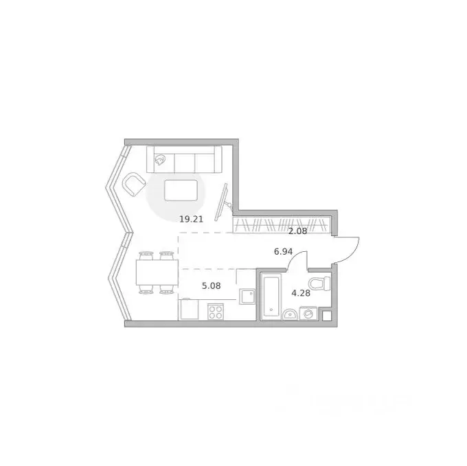 1-к кв. Москва ул. Народного Ополчения, 34С4 (37.59 м) - Фото 1