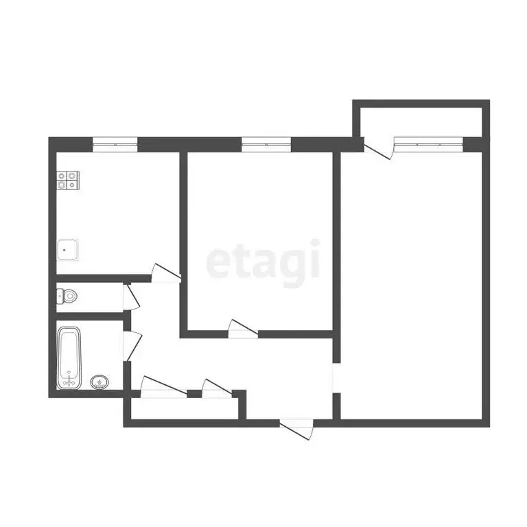 2-комнатная квартира: Елизово, улица Чкалова, 18 (48.5 м) - Фото 1