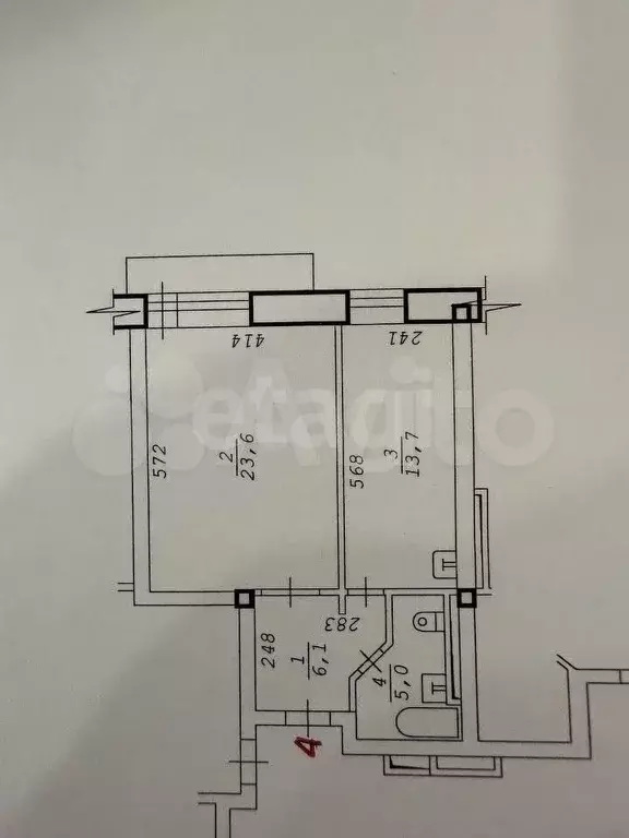 2-к. квартира, 48 м, 2/9 эт. - Фото 0