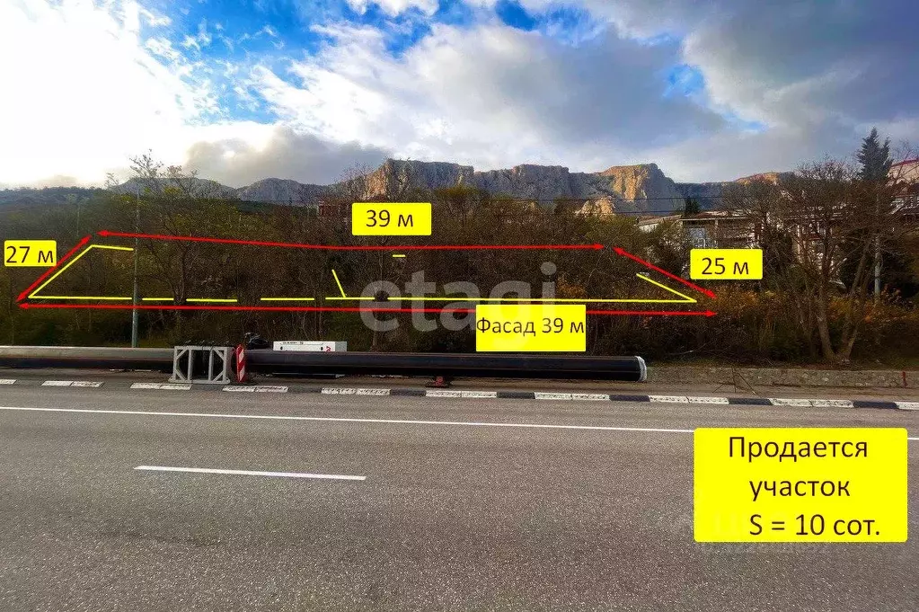 Участок в Крым, Ялта муниципальный округ, Парковое пгт 4 (10.0 сот.) - Фото 1