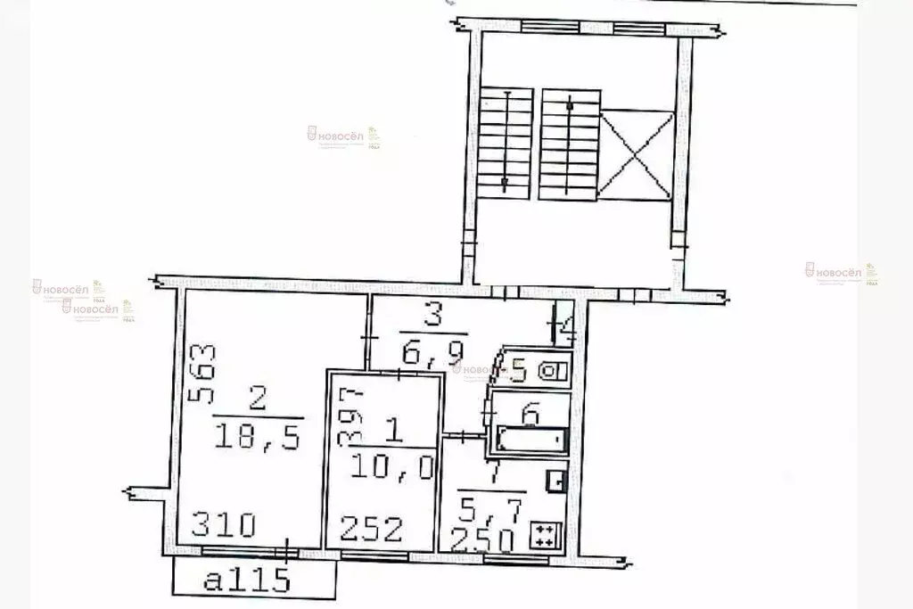 2-комнатная квартира: Берёзовский, Спортивная улица, 4 (43.8 м) - Фото 1