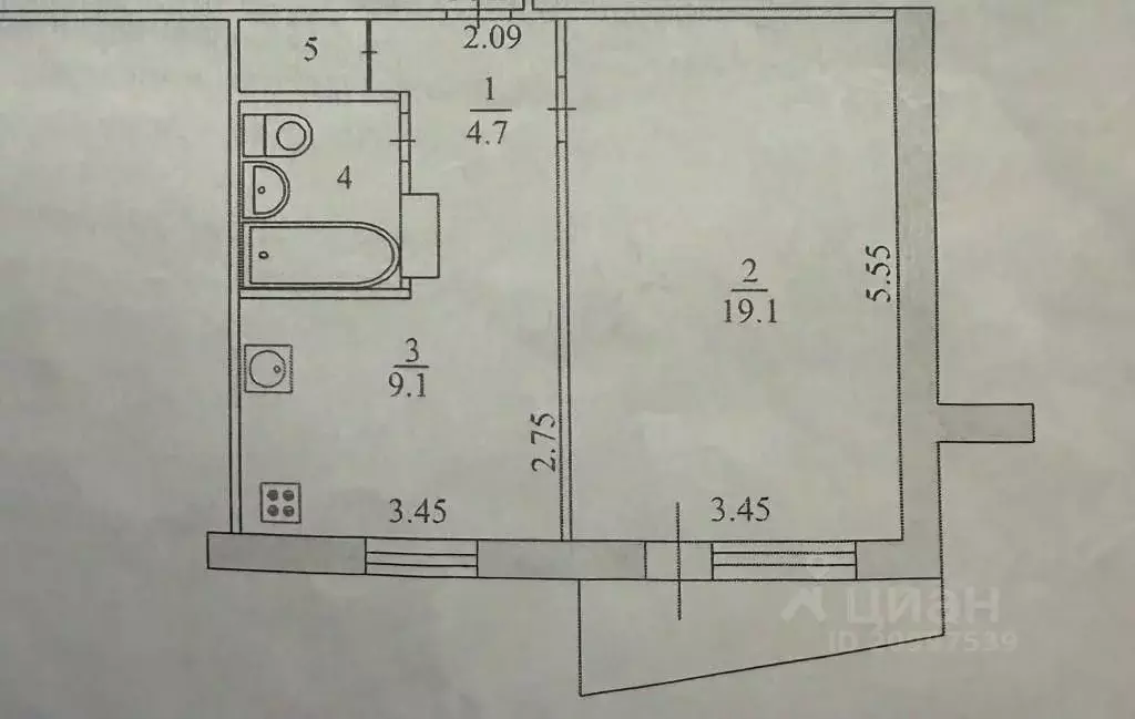 1-к кв. Новгородская область, Новгородский район, Панковское городское ... - Фото 2