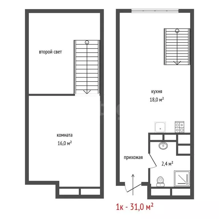 1-комнатная квартира: Сысерть, улица Быкова, 11 (31 м) - Фото 1