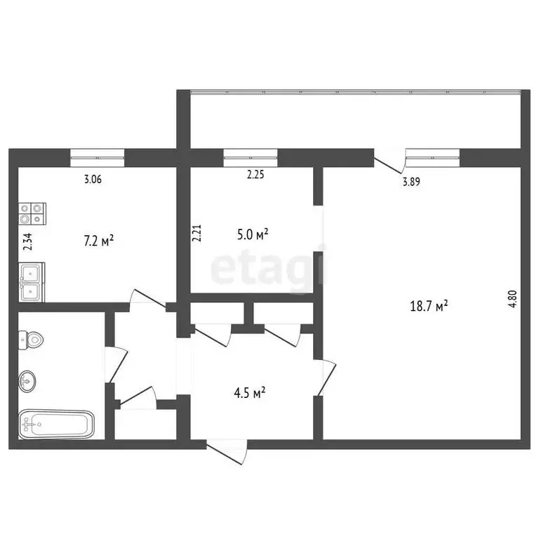 1-комнатная квартира: Череповец, Северное шоссе, 17 (42.8 м) - Фото 1