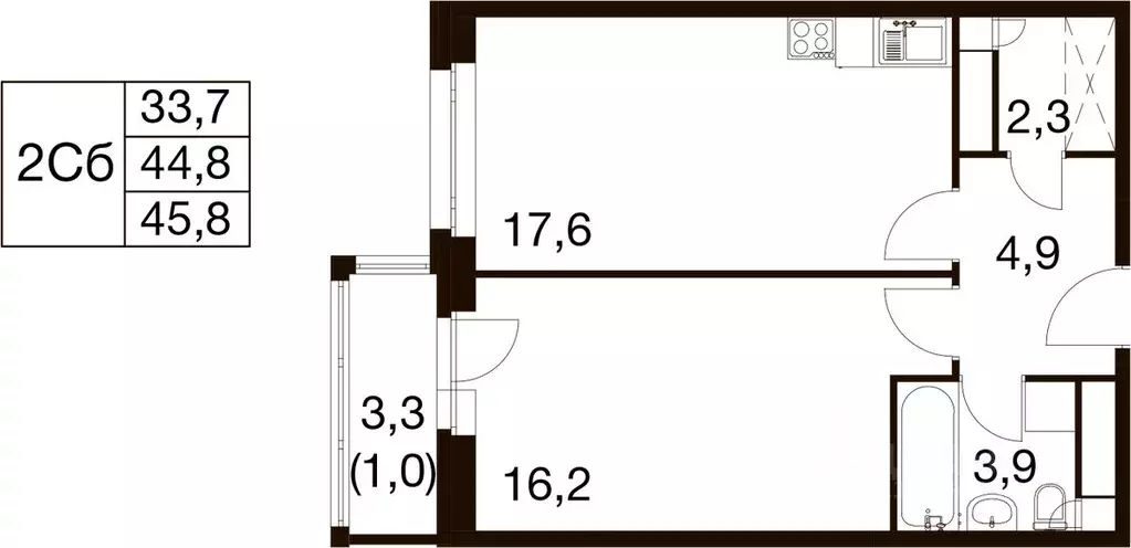 1-к кв. Московская область, Балашиха Гагарина мкр, ул. Проектная, 4 ... - Фото 1