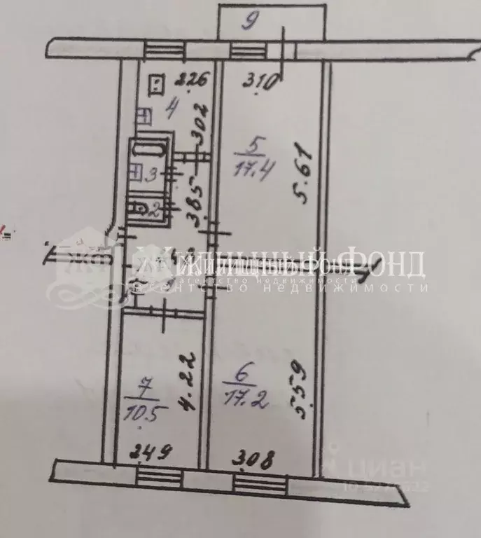 3-к кв. Курская область, Курск ул. Менделеева, 63 (60.7 м) - Фото 1
