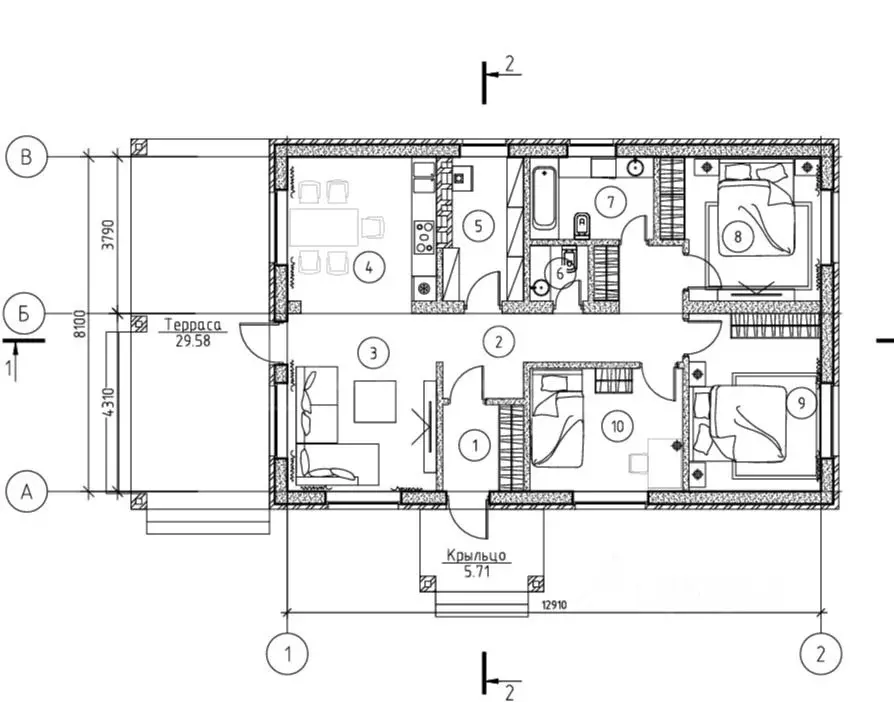 Дом в Воронежская область, Рамонский район, Новоживотинновское с/пос, ... - Фото 2