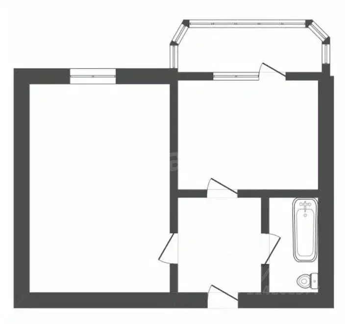 1-к кв. Воронежская область, Борисоглебск Аэродромная ул., 32 (37.5 м) - Фото 2