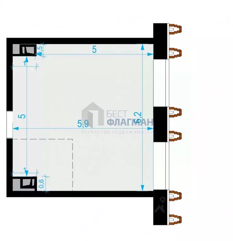 Помещение свободного назначения в Москва Выборгская ул., 18 (36 м) - Фото 2