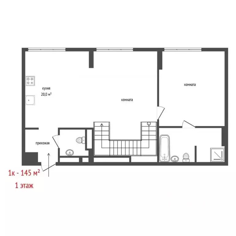 1-к кв. Свердловская область, Екатеринбург ул. Стачек, 62 (145.0 м) - Фото 2