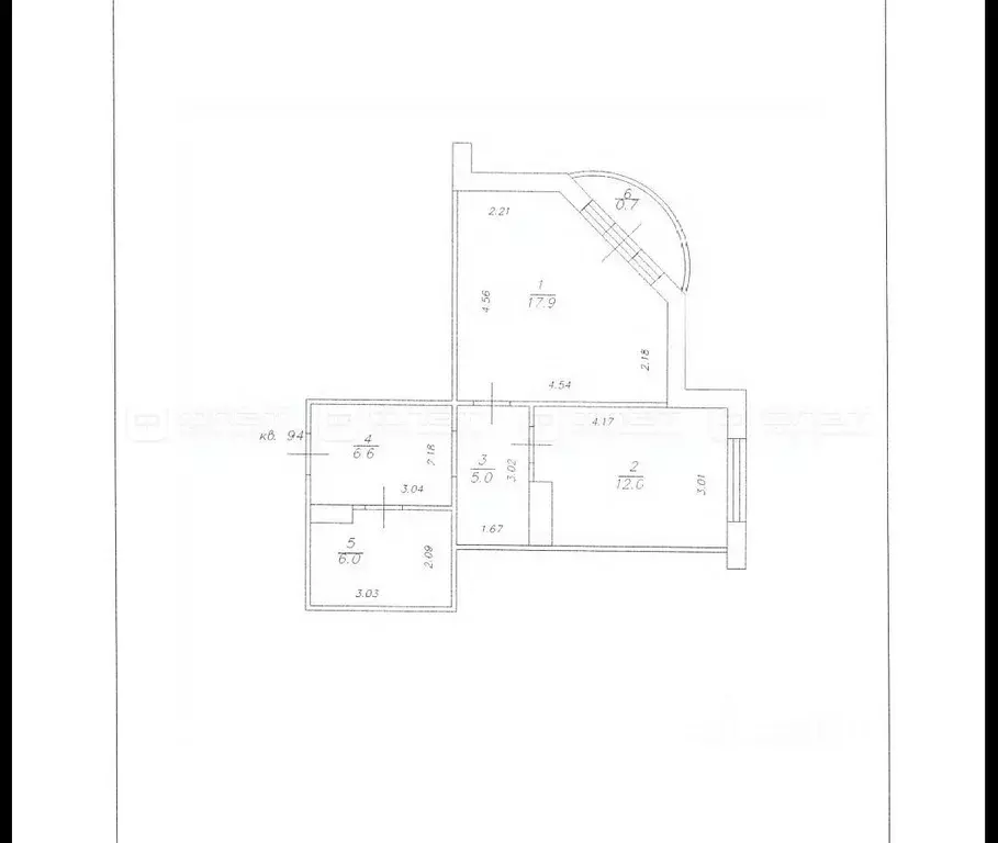 1-к кв. Татарстан, Казань ул. Академика Глушко, 41 (47.5 м) - Фото 2