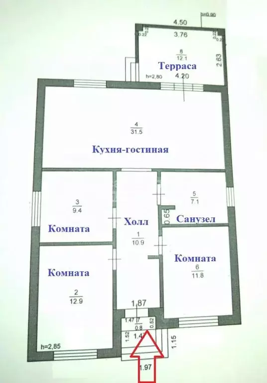 Дом в Краснодарский край, Красноармейский район, Новомышастовское ... - Фото 1