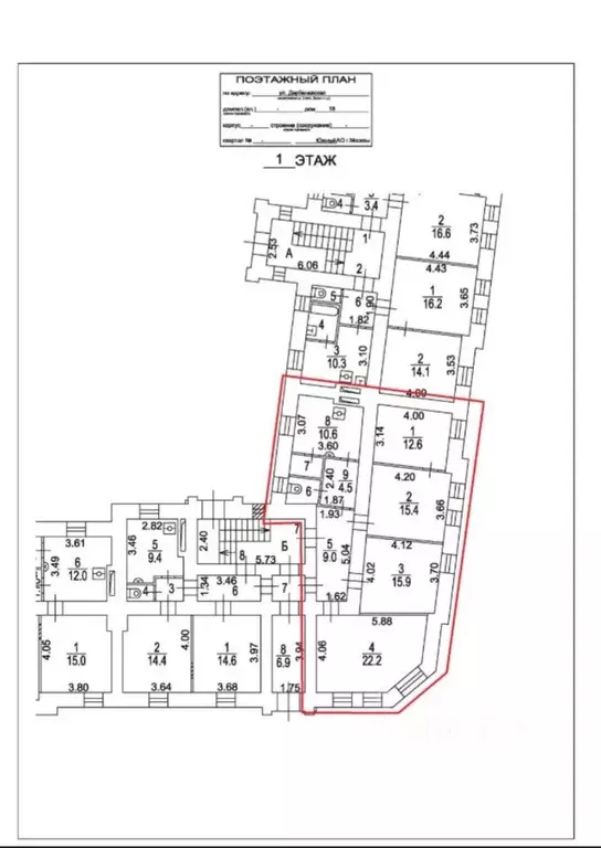 4-к кв. Москва Дербеневская ул., 18 (89.4 м) - Фото 1
