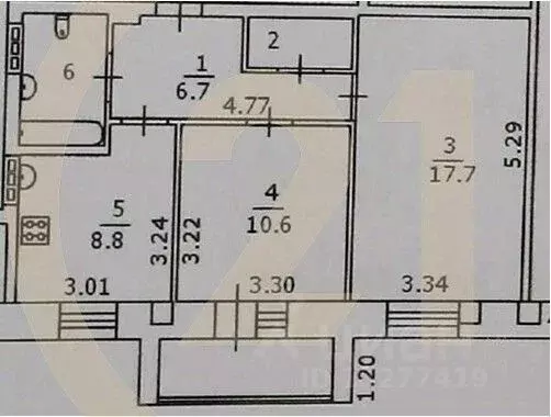 2-к кв. Пермский край, д. Кондратово ул. Карла Маркса, 8Б (49.6 м) - Фото 2