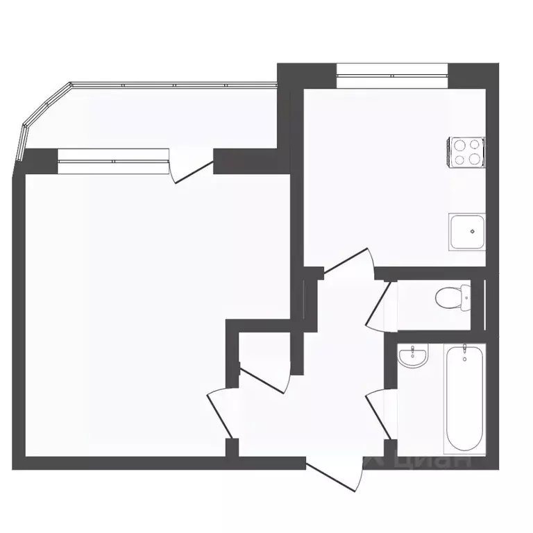 1-к кв. Пермский край, Пермь ул. Генерала Наумова, 19 (40.0 м) - Фото 1